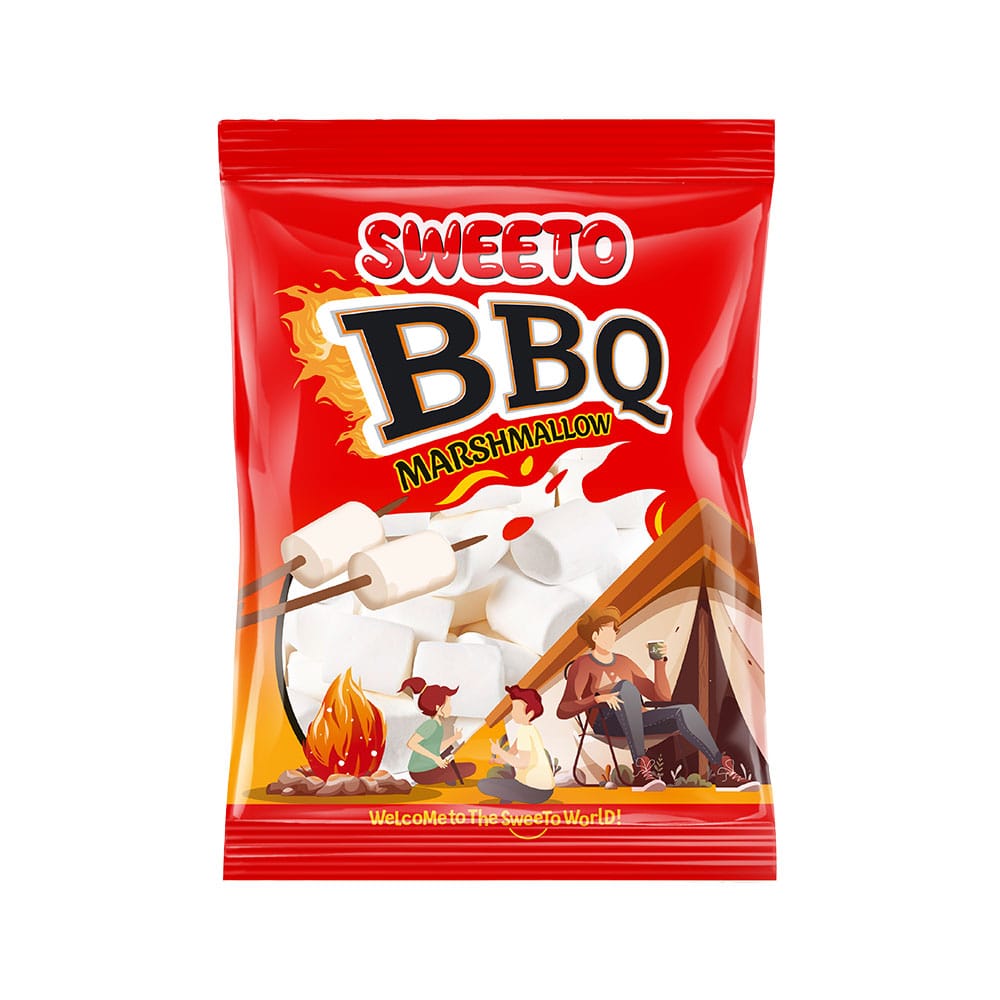 SWEETO BBQ MARSHMALLOW 250G x 18 BAGS