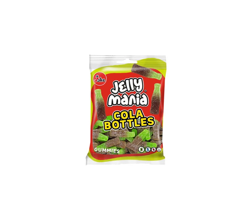 JAKE - Jelly Mania COLA BOTTLES / BOUT. COLA Gomme HALAL 100G x 18