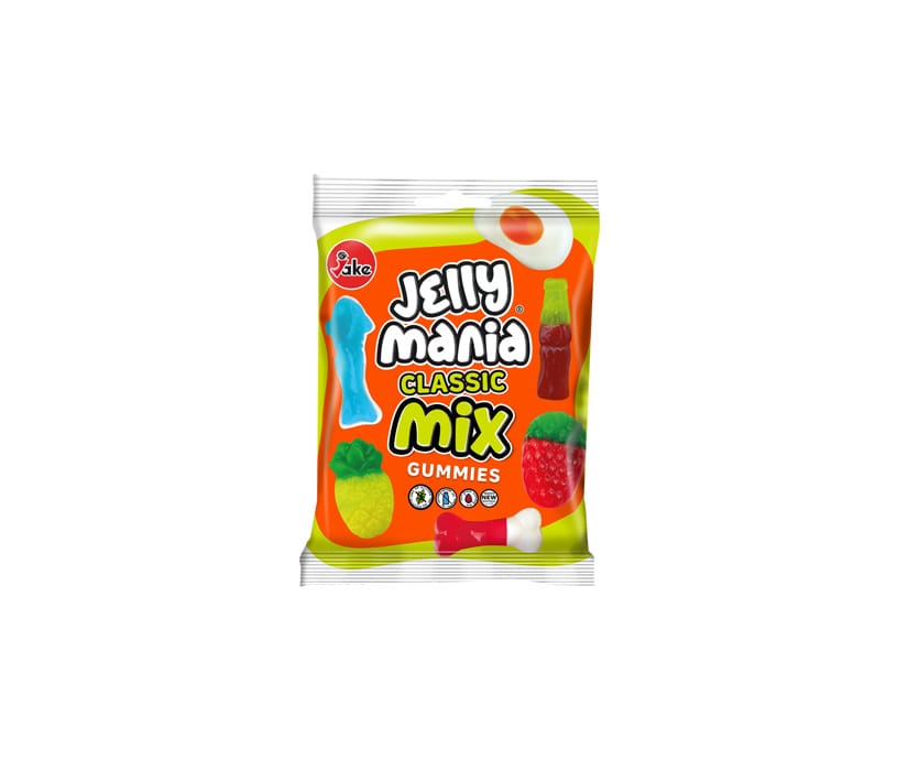 JAKE - Jelly Mania CLASSIC MIX / MELANGE CLASSIQUE Gomme HALAL 100G x 18