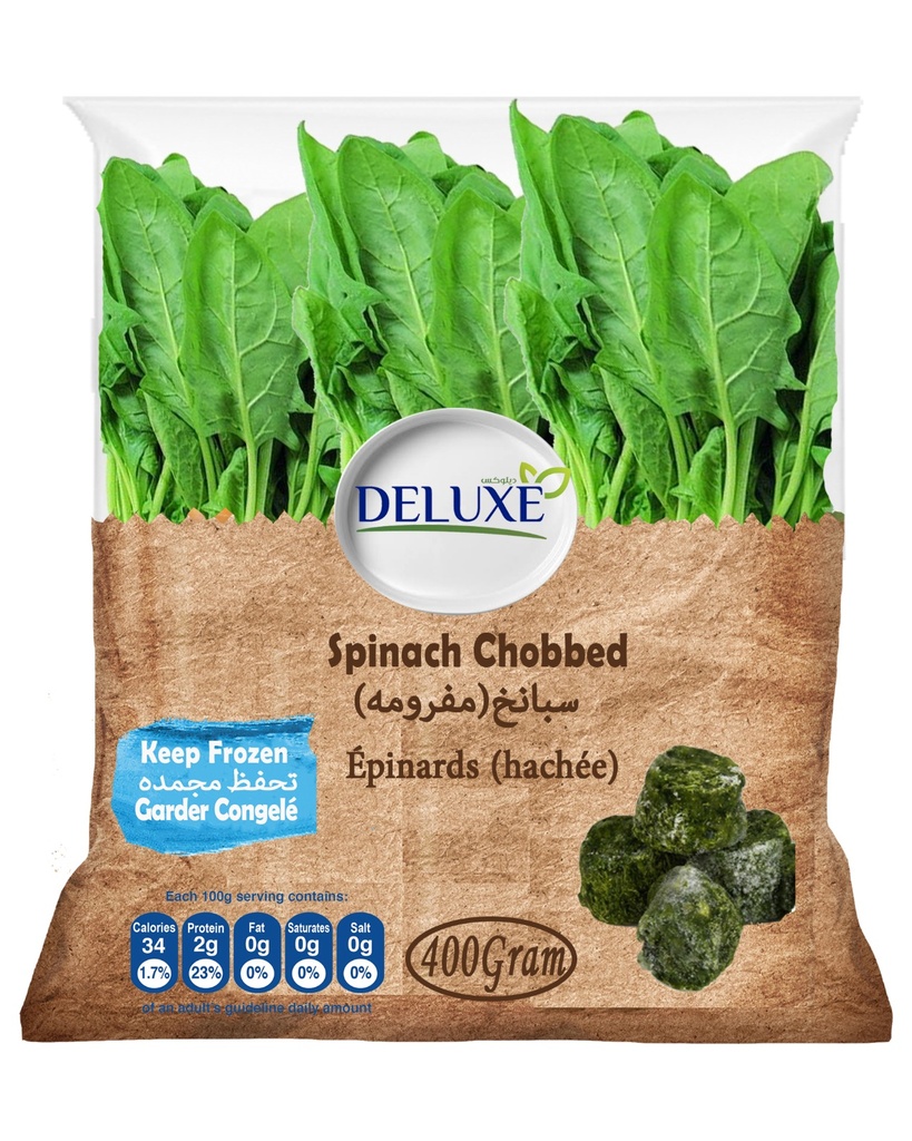 FROZEN Spinach Chopped DELUXE 400 G X 20