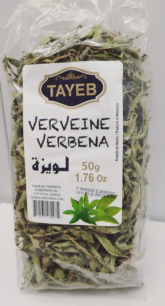 Feuilles séchées de verveine TAYEB 50g x 22