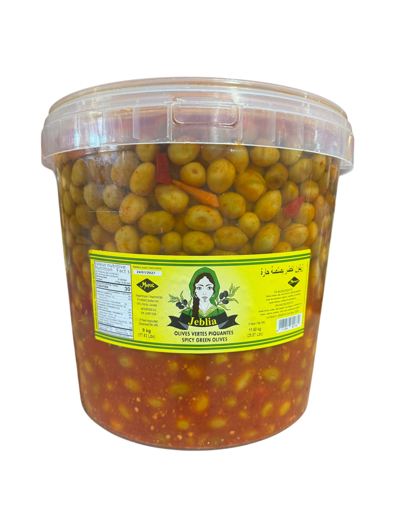 JEBLIA Olive Vertes Piquantes 8 KG