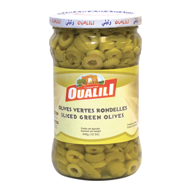 Olives vertes tranchées OUALILI 340g