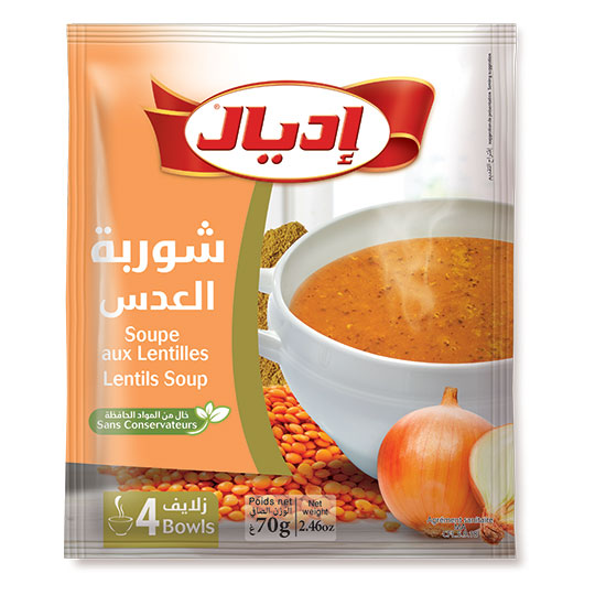Soupe aux lentilles IDEAL (80g x 12) x 6