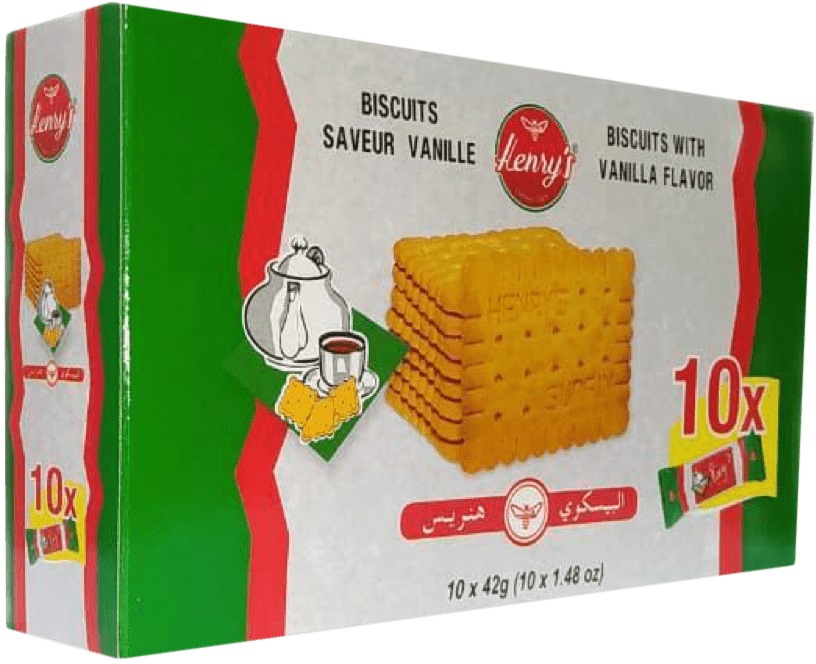 PACK of 10 Biscuits Henry's x 12 420g