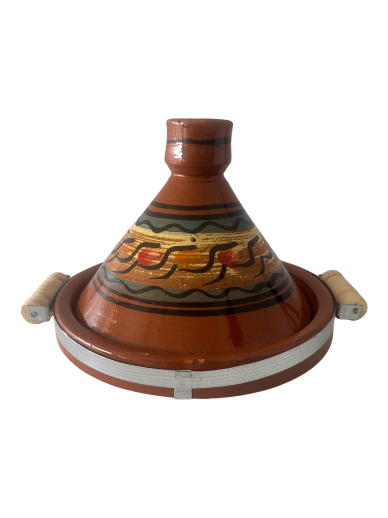 Tajine TAYEB 25cm - Conique Décoré avec métal