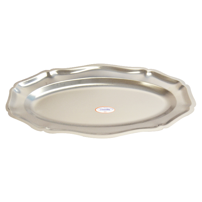 Plateau Inox Ovale Ondulé 70