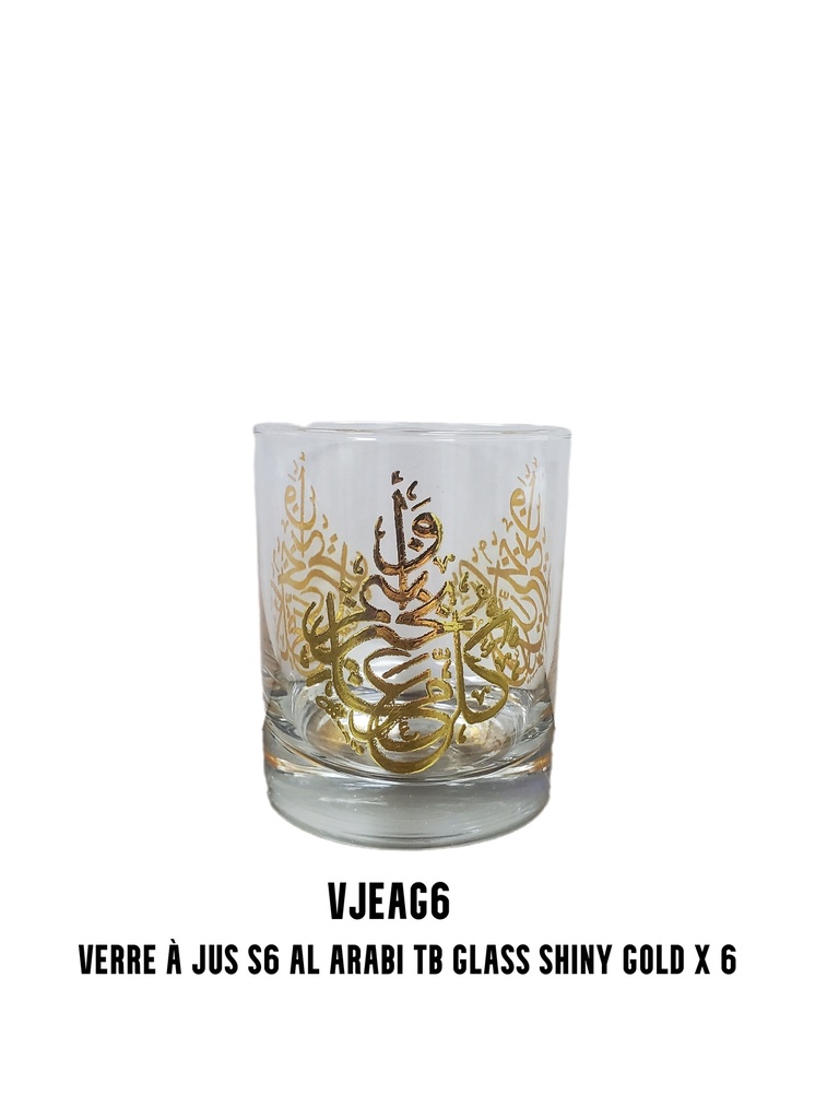 Verre à JUS S6 AL ARABI TB glass shiny gold x 6