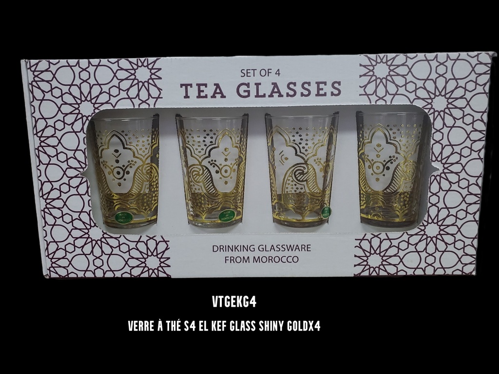 Verre à thé S4 EL KEF glass shiny goldx4