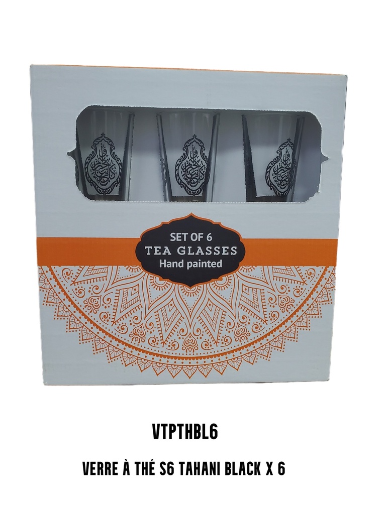 Verre à thé S6 TAHANI black x 6