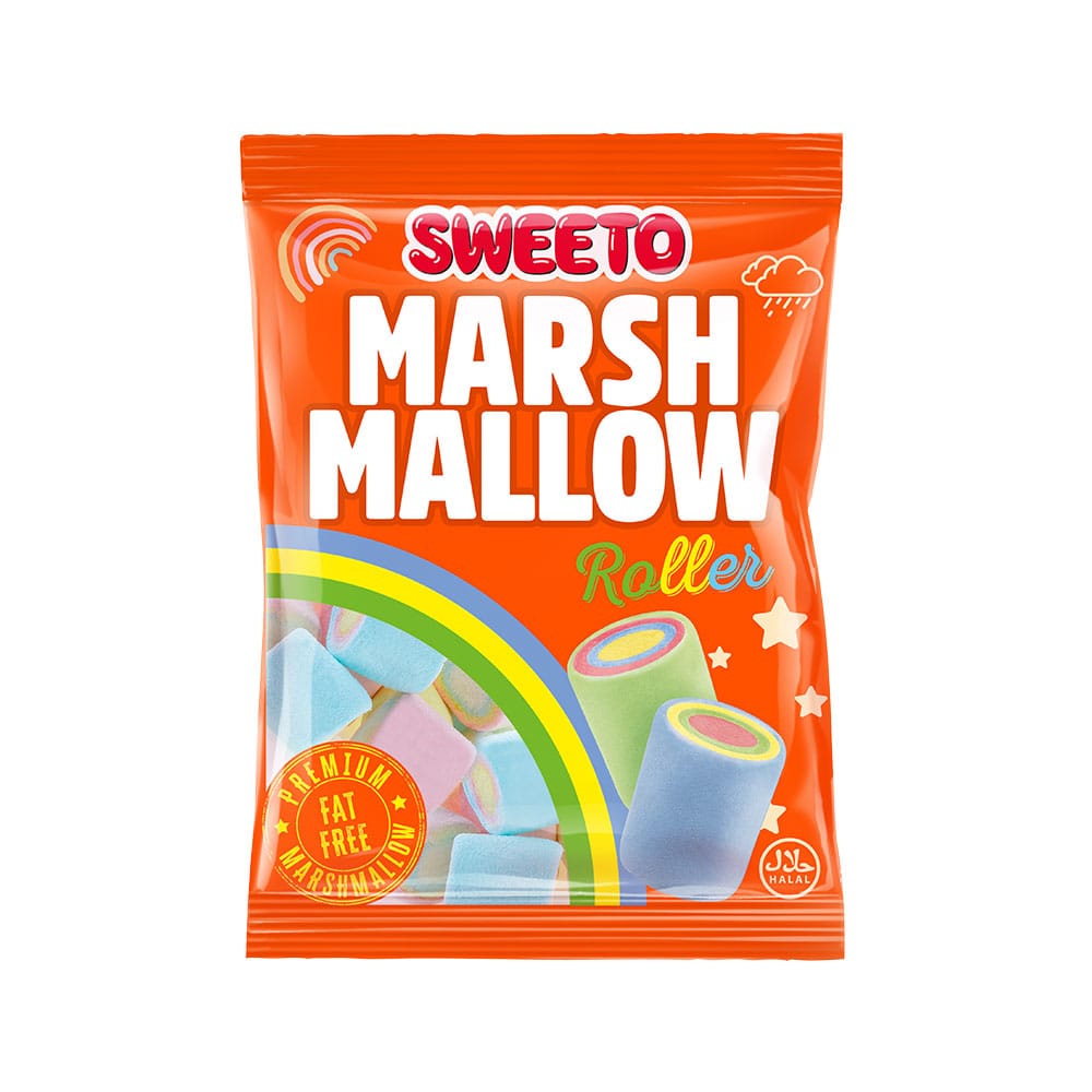 SWEETO ROLLER MARSHMALLOW 140G x 12 BAGS