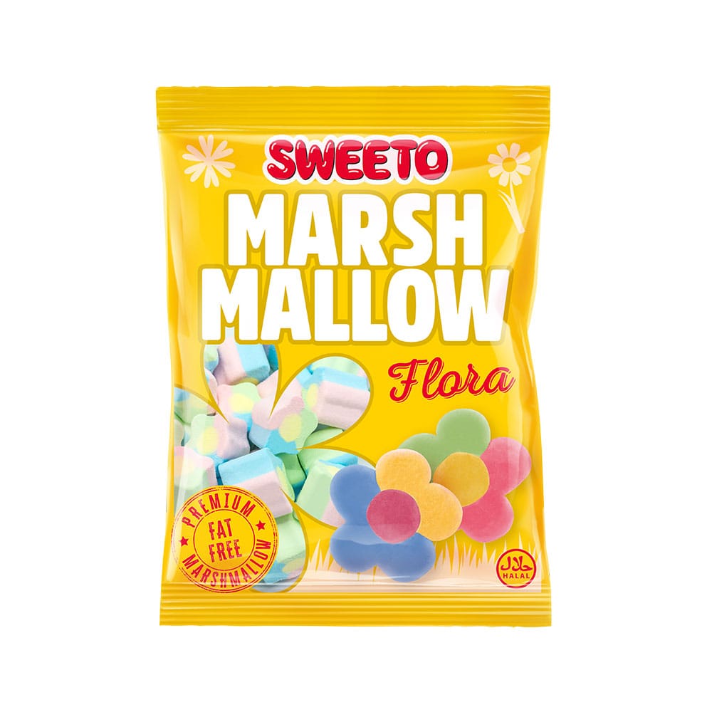 SWEETO FLORA MARSHMALLOW 140G x 12 BAGS