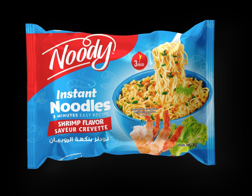Pack Instant Noodles NOODY Shrimp Flavor