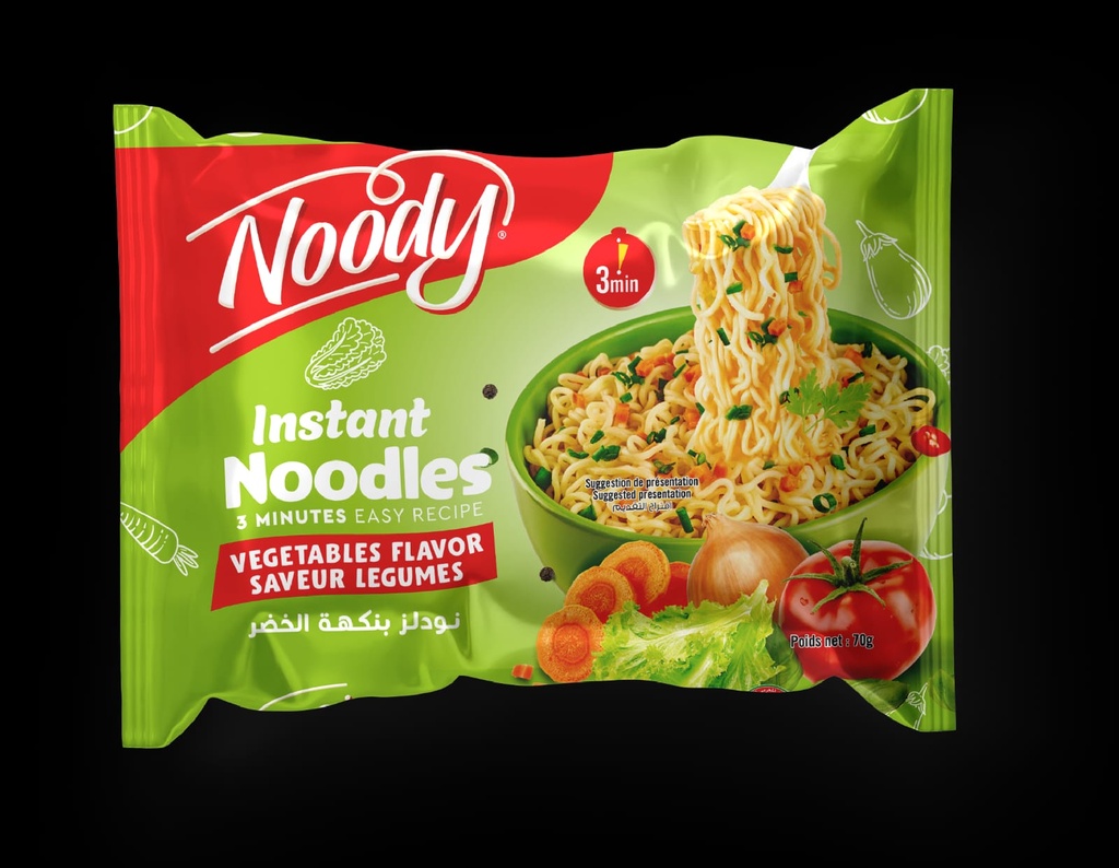 Pack Instant Noodles NOODY Vegetable Flavor
