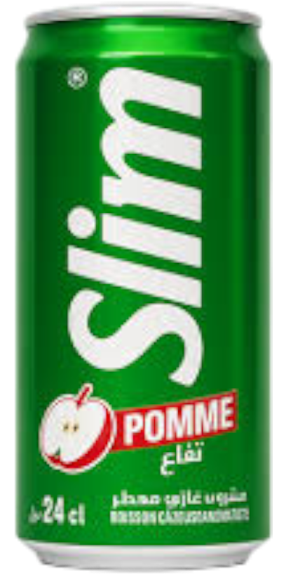 Soft drink SLIM APPLE Cans 24CL x 6