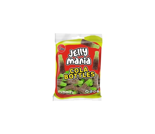 [JKJMCB100g] JAKE - Jelly Mania COLA BOTTLES / BOUT. COLA Gomme HALAL 100G x 18