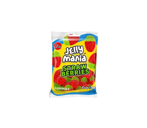 [JKJMFR100g] JAKE - Jelly Mania STRAWBERRIES / FRAISES Gomme HALAL 100G x 18