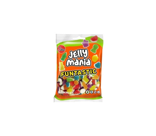 [JKJMFRS100g] JAKE - Jelly Mania STRAWBERRIES SOUR / Gum HALAL 100G x 18