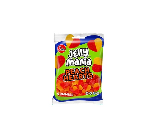 [JKJMPH100g] JAKE - Jelly Mania PEACH HEARTS / CRURS DE PÊCHE Gomme HALAL 100G x 18