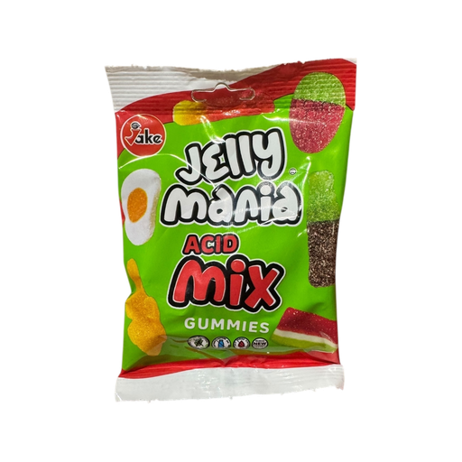 [JKDA100g] JAKE - Jelly Mania ACID FINGERS / DOIGTS ACIDES Gomme HALAL 100G x 18
