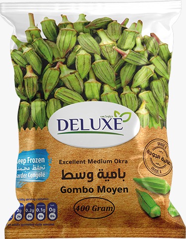 [CGOM400G] CONGELÉ Okra moyen DELUXE 400 G X 20