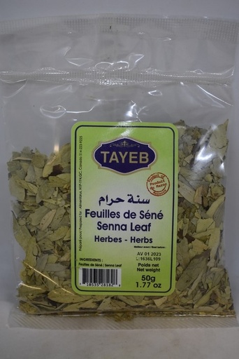 [ETSFS50g] Feuilles de Séné TAYEB - Sachet 50g x 24