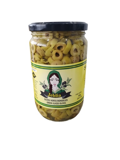 [JBOVR72CL] JEBLIA Olives Vertes Rondelles Bocal 72cl x 8
