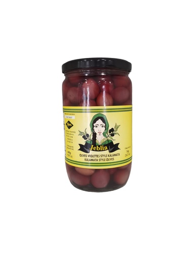 [JBOVK72CL] JEBLIA Olives Vertes Violettes Style Kalamata Bocal 72cl x 8