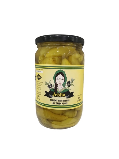 [JBPVE72CL] JEBLIA Piment Vert Entier Bocal 72cl x 8