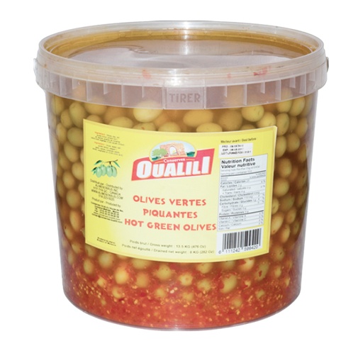 [OVP7KG] Olives Vertes piquantes OUALILI 7 kg