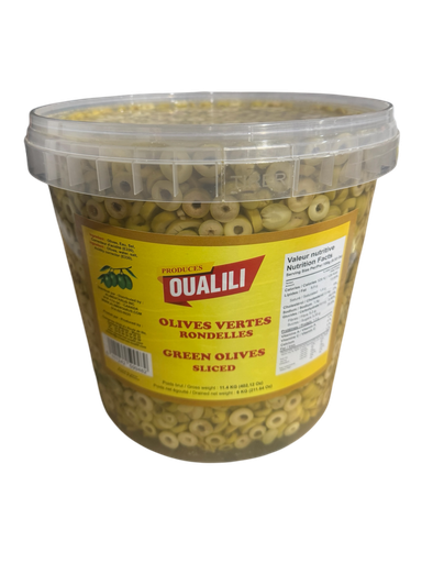 [OVT6] Slices green olives OUALILI 6 kg