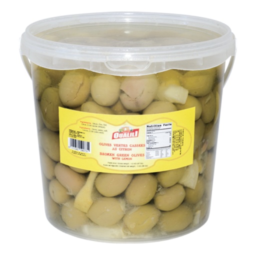 [OVC1.9] Olives vertes cassées aux citrons OUALILI 1.9 kg