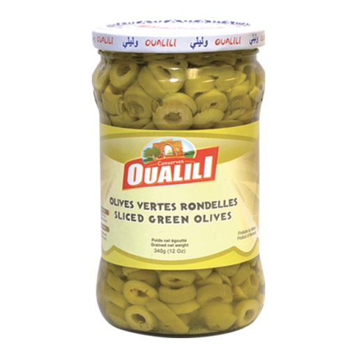 [OVT6-72cl] Slices green olives OUALILI 340g