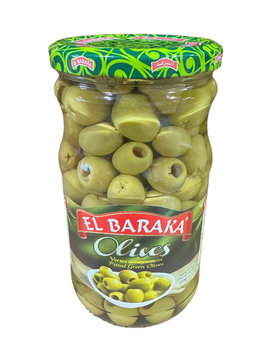 [BOVD72CLX6] Pitted Green Olives EL BARRAKA 680 g x 6