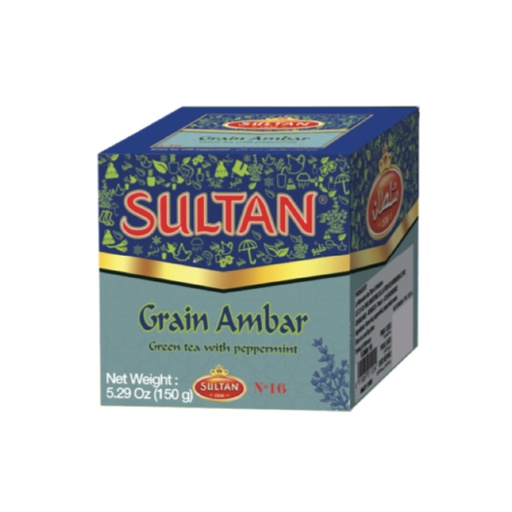 [TVSAMP150x60] Thé Vert Sultan AMBAR la menthe Flio 150g x 60