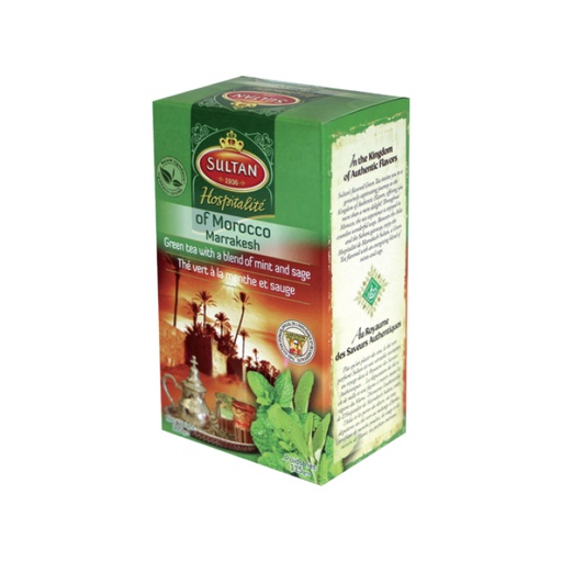 [TVSHM100G] Green tea Chaara with Mint and Sage SULTAN 100g - HOSPITALITY COLLECTION