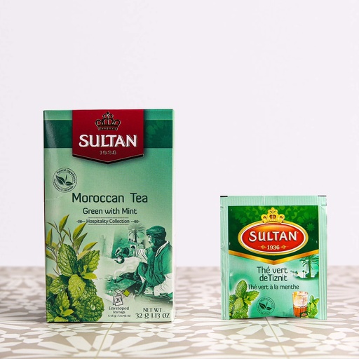 [TSBTM20Sx12] L'authentique thé vert menthe à la marocaine SULTAN 32g x 12