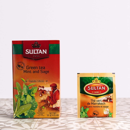 [TSHM20Sx12] Thé vert à la menthe et sauge SULTAN 32g x 12