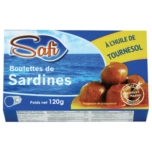 [SSBHT] SAFI Boulettes de Sardines à l'huile de Tournesol