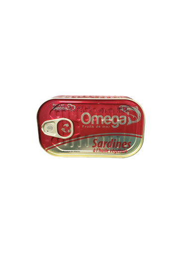 [OMGSHV125g] OMEGA sardines à l'huile végétale 125g