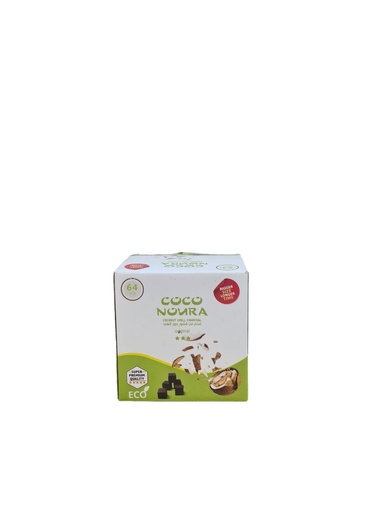 [CHBCN64] Charbon de bois de noix de coco 64 PCS COCO NOURA (25x25x26mm)