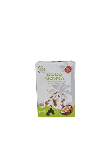 [CHBCN72] Coconut shell charcoal 72 PCS COCO NOURA (25x5x25mm)