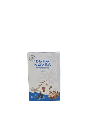 [CHBCN96] Charbon de bois de noix de coco 96 PCS COCO NOURA (25x25x19mm)