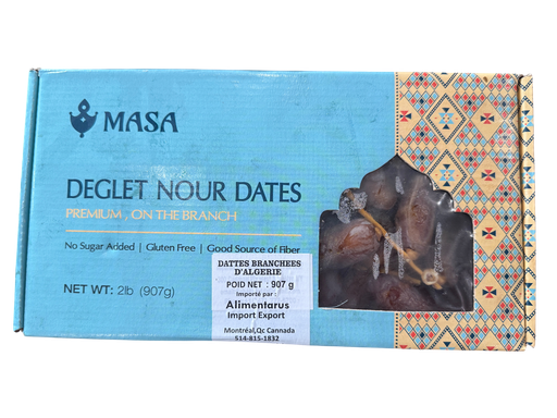 [DA2LBS] MASA - Dattes deglet nour de l'Algérie 2 LBS x 12 (907g)