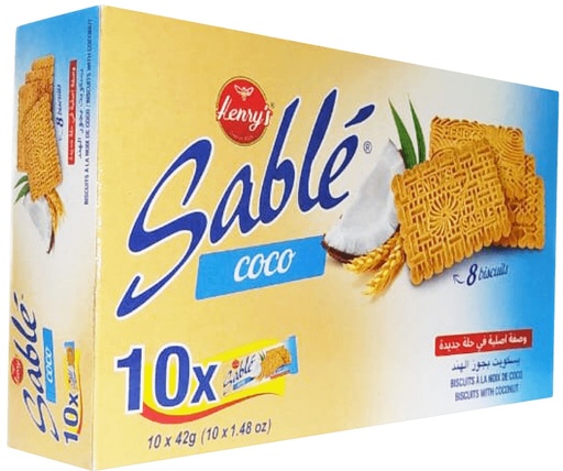 [PBISSAB10] PACK de 10 Biscuits Sablé Coco 420g