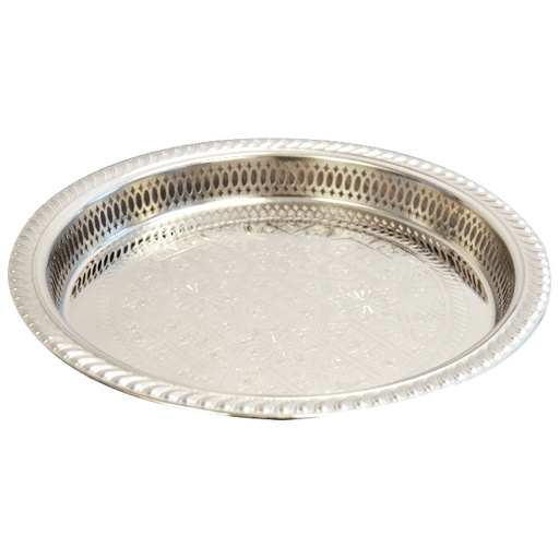 [PARGR40] Silver round tray 40 cm