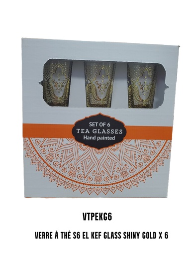 [VTPEKG6] S6 Drinking glass EL KEF glass Gold x 6