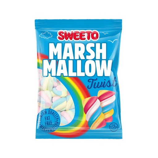 [SWMTW140GX12] SWEETO TWIST MARSHMALLOW 140G x 12 BAGS