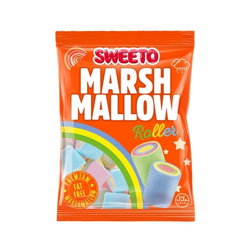 [SWMRL140GX12] SWEETO ROLLER MARSHMALLOW 140G x 12 BAGS