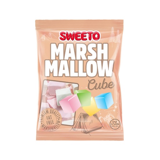 [SWMCB140GX12] SWEETO CUBE MARSHMALLOW 140G x 12 BAGS